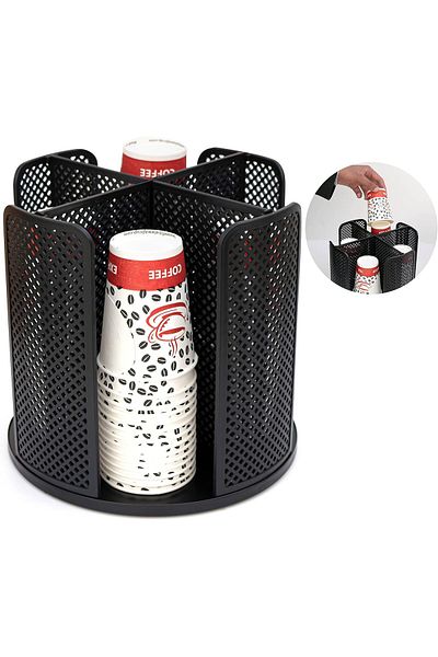 MIBRU Coffee cups metal base holder black