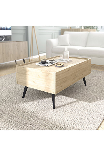 Adore Mobilya Luna Dikdörtgen Orta Sehpa-Florida Meşe 103x44x60 cm