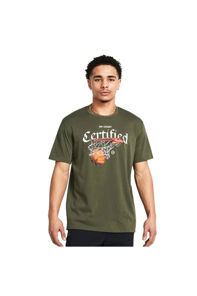 Under Armour Heavyweight Erkek Yeşil Basketbol T-Shirt 1387376-390