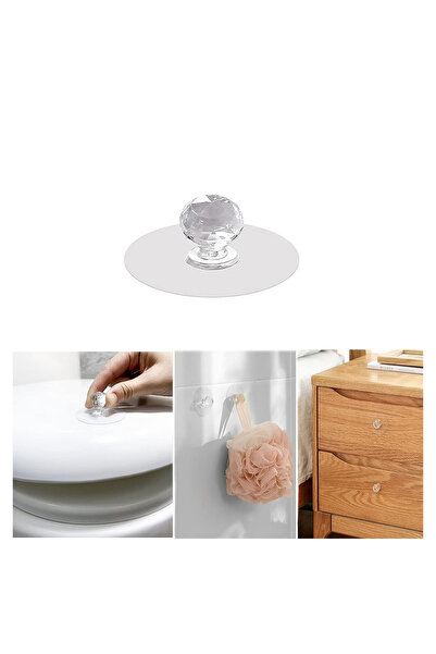 Microcase Kendinden Yapışkanlı Kristal Topuzlu Çekmece Raf Dolap Pencere vb i...