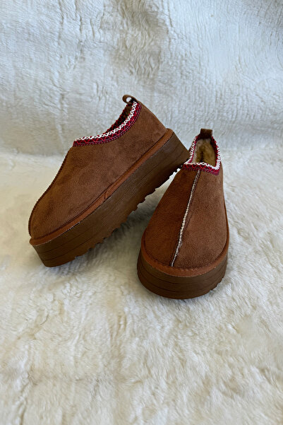 M Miel Дамски домашни чехли с велурени вълнени райета