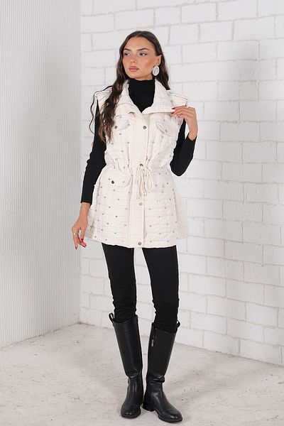 Melike Tatar Stone Quilted Vest 32-2232