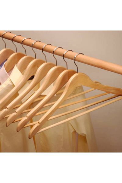 Adore Mobilya 5-Piece Natural Solid Clothes Hanger Set
