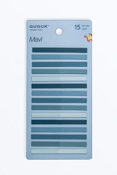 GUGUK 15 Color Blue Transparent Pet Index - Post-it Sticker (Ggk-pi005)