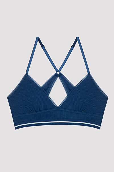 Penti Синій бюстгальтер для дівчаток My First Bra з білою смужкою