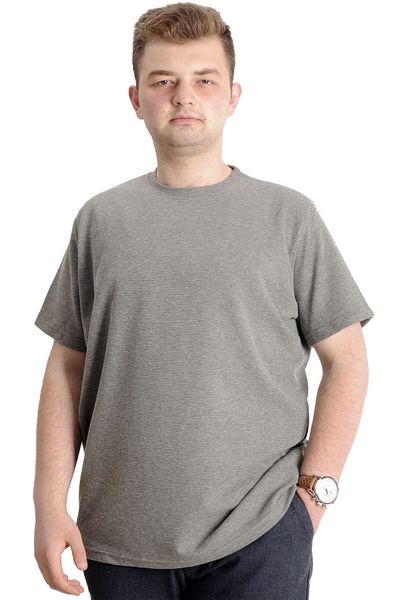 ModeXL Ανδρικό μπλουζάκι Mode Xl Μεγάλο μέγεθος Crew Neck Waffle 20033 Χακί