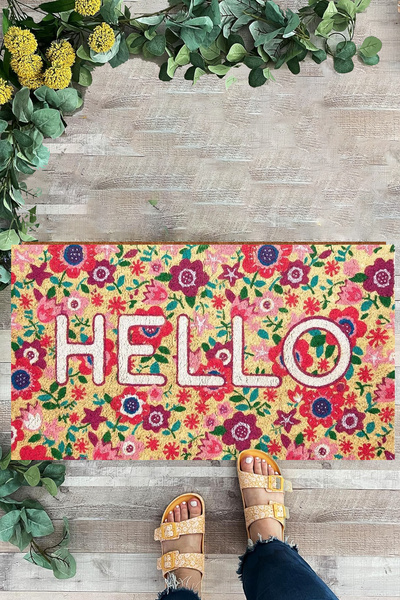 KARMAT Covoraș cu flori colorate, covoraș pentru ușă, potrivit pentru interio...