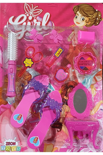 Genel Markalar Oyuncak Güzellik Seti Terlikli Makyaj Setli Aksesuarlı