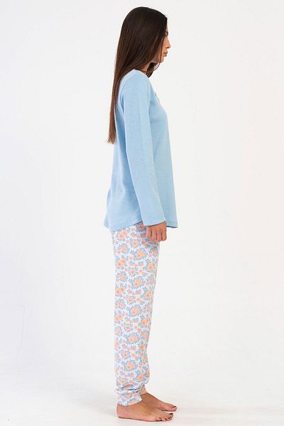 VİENETTA Costum de pijama cu mânecă lungă interlock pentru femei, 404141
