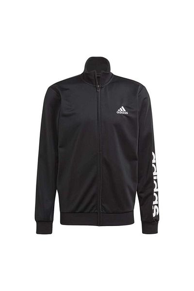 adidas Ανδρική μαύρη αθλητική φόρμα Primegreen Essentials Linear (GK9654)