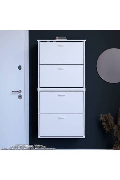 Modilayn UMAY' 2 Li Asma Antre Hol 72x156x26 cm’ lik 4 Düşer Kapak 8 Raf Bölm...