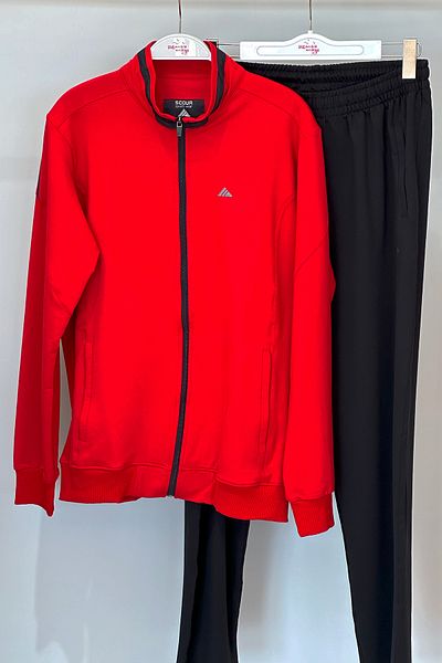REMSA Ανδρικό Σετ Φόρμας Κόκκινο Lycra Combed Cotton - 3715