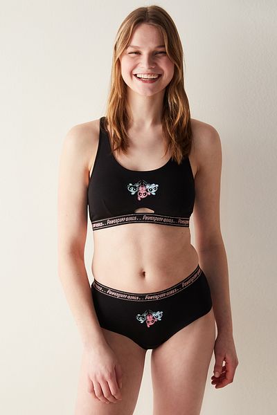 Penti Removable Padded Black Top - Powerpuff Girls Collection