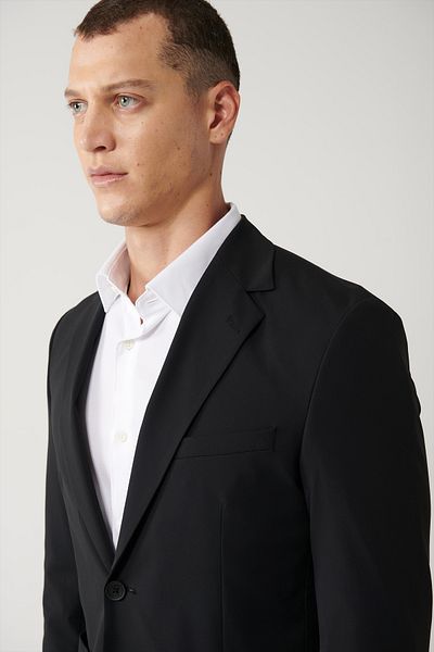Avva Schwarze, ungefütterte, wasserabweisende, leichte Stretch-Jacke für Herren A41y4030