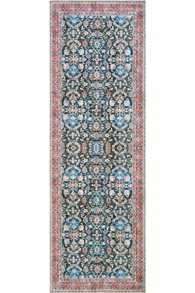 Cool Halı Private Lacivert Eskitme Vintage Halı Otantik Etnik Desenli Şönil Y...