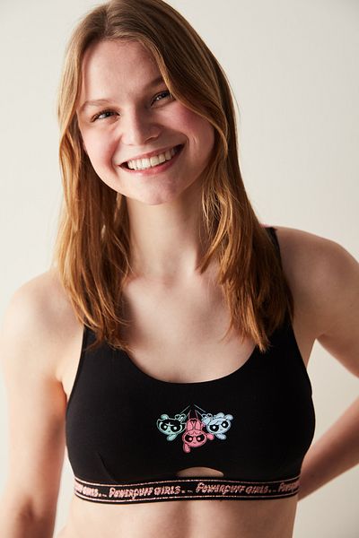 Penti Removable Padded Black Top - Powerpuff Girls Collection