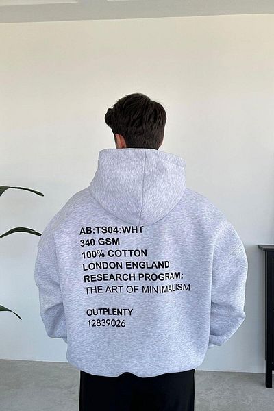 HAFKAGİYİM Суитшърт Research Oversize в сив меланж