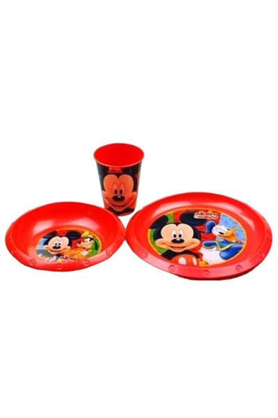 Oyuncak Dükkanı Mickey Plastic Cup Plate Bowl Set