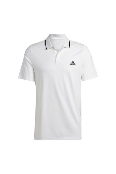 adidas Small Logo Pique Men's White Polo T-Shirt Ic9315