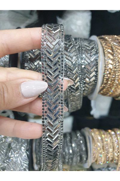 ESRA ŞELEM Anthracite Color Decorative Strip - Iron-On Clothing Accessory, Hobby
