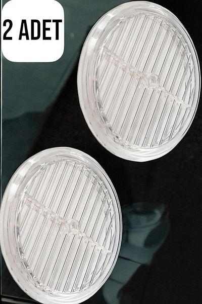 CocoVia (2 Pcs) Clear Plastic Natural Gas Glass Grille Grille Chimney Cover Grille