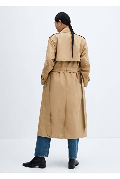 MANGO Woman Çift düğmeli trençkot