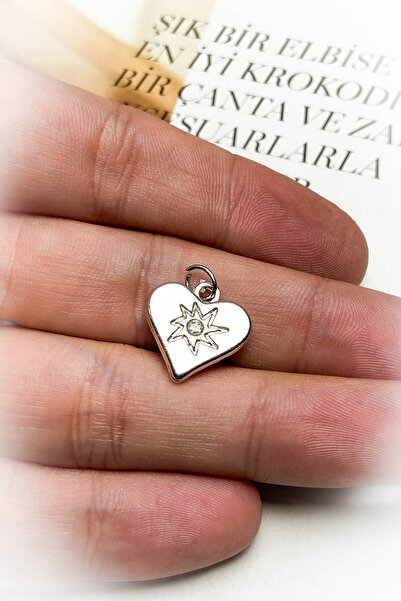 roshel Rodyum Kaplama Mavi Mineli Kolye Ucu 13 Farklı Model Seçeneği