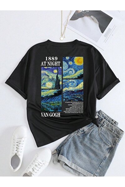 StartMore Back Printed Unisex Oversize T-Shirt