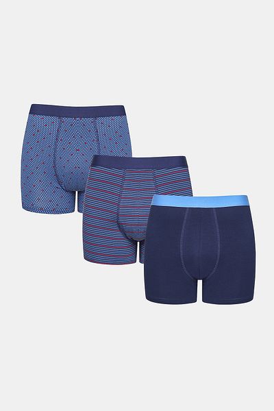Penti Point Navy Blue 3-Piece Boxers