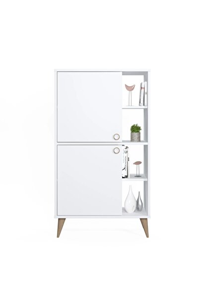 Ruum Store By Doğtaş Vega Yüksek Dolap Kapaklı Raflı Opak Beyaz