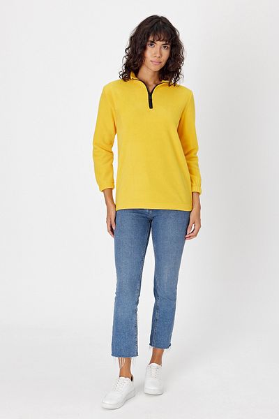 DENSMOOD Normal Mold Embroidered Flower-Proof Sleeve Elastic Fleece