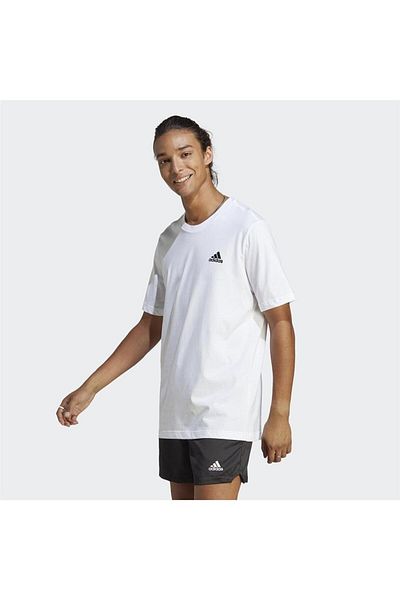 adidas Μπλουζάκι Essentials Single Jersey με κεντημένο μικρό λογότυπο