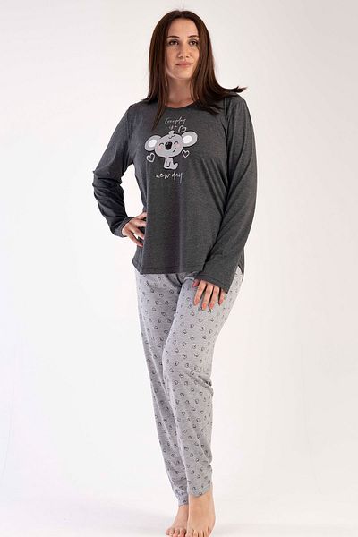 VİENETTA Women's Plus Size Long Sleeve Pajama Set, 304137