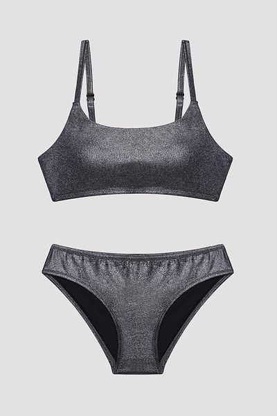 Penti Silbernes Bandeau-Bikini-Set für junge Mädchen in mehreren Farben