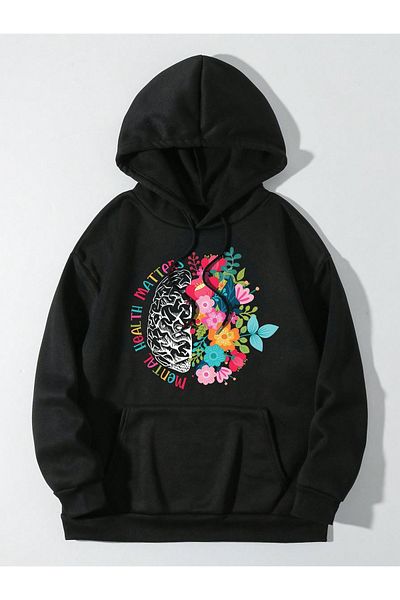 Moda Glo Унисекс суитшърт с принт Mental