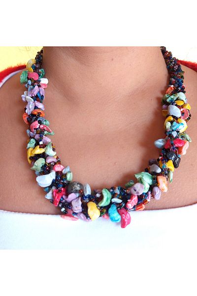 Virgo Mother of Pearl Stone Necklace