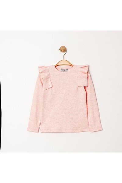 TRENDİMİZBİR Pink Girl's Camisole Badi - Pleat Detailed