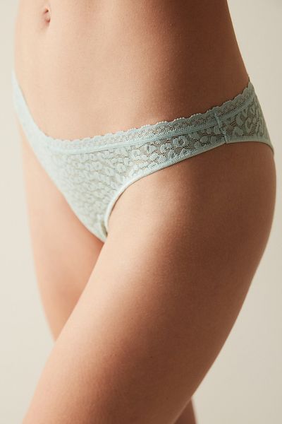 Penti Εύκολη δαντέλα Lace V Cut Πράσινο βραζιλιάνικο εσώρουχο μέντας