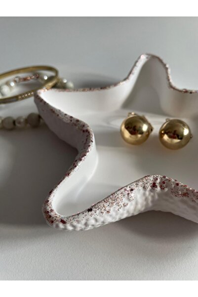 ART Decorative Starfish Look Edge Decorated Jewelry Plate & Candle Holder