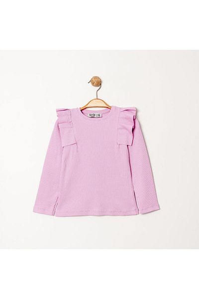 TRENDİMİZBİR Lilac Camisole Girl's Badi - Pleat Detailed