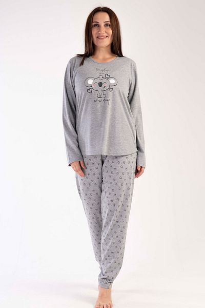 VİENETTA Women's Plus Size Long Sleeve Pajama Set, 304137