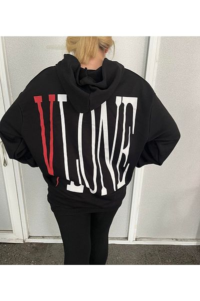 Moda Glo Φούτερ με κουκούλα Vlone με στάμπα Oversize
