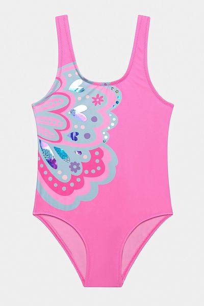 Penti Girl's Pink Butterfly Swimsuit