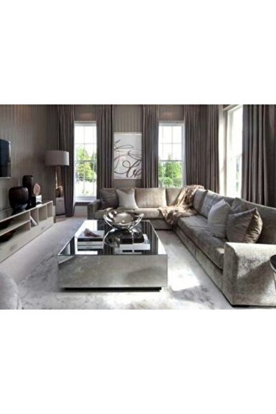 LUXURY VİLLA LUXURY AYNALI ORTA SEHPA 60X100 YÜKSEKLİK 30CM