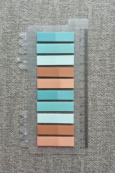 Mona Craftist Soft Pastel Colored 200 Sheets Post-It Note Paper - Index Sticker with Ruler