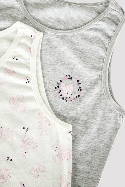 Penti Multicolored Girl's Deer Patterned 2-Piece Undershirt