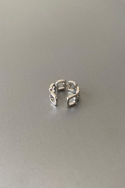 Jaida Moda Unisex Compression Non-Perforated Ring Patterned Steel Cartilage Earrings Ear Cuff