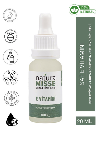 NaturaMisse Vitamin E 20 ml Moisturizing Anti-Aging and Anti-Wrinkle Repair Natural Serum