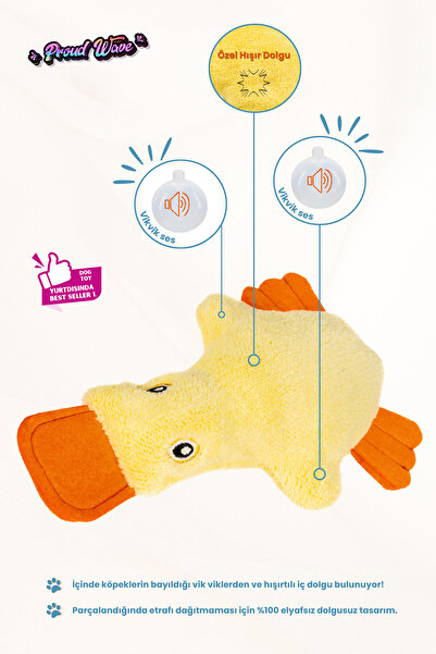 Proud Wave Dörtlü Set Köpek Oyuncağı Sesli Çekiştirmeli Peluş İp Oyuncak Köpek Oyun Topu