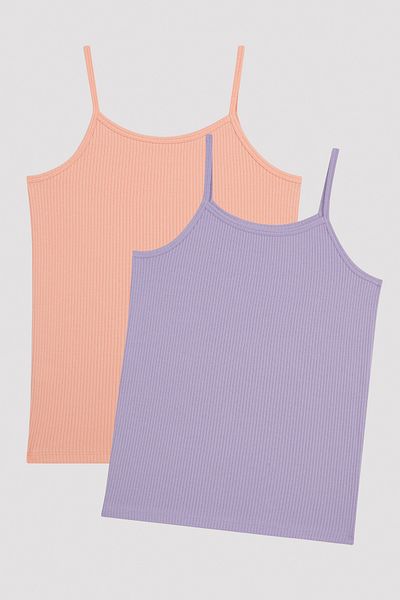 Penti Multicolored Girl's Frill 2-Piece Undershirt